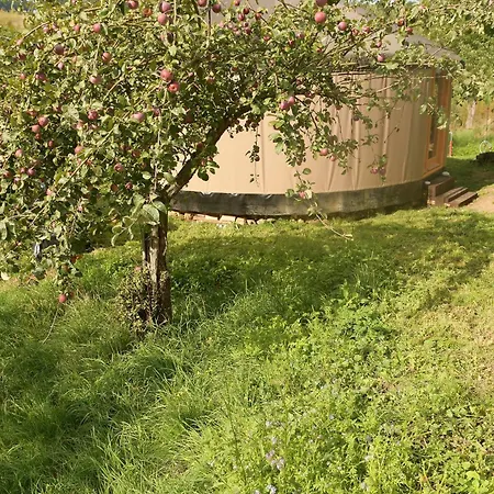 02 Jurta Hnědá V Jablečném Sadu Luxusní stan Chotetice